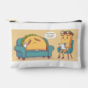 Taco Tuesday Therapy - Grappige Cartoon Food Art Etui