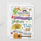 Taco Tweedaagse 2e Verjaardag Uitnodiging (Voorkant)