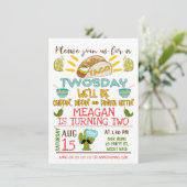 Taco Twosday 2e anniversaire Invitation (Debout devant)