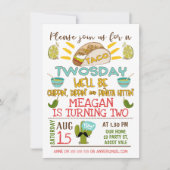 Taco Twosday 2e anniversaire Invitation (Devant)