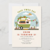 Taco Twosday 2e anniversaire Invitation Camper ver (Devant)
