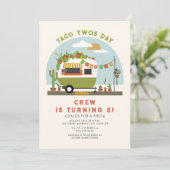 Taco Twosday 2e anniversaire Invitation Camper ver (Debout devant)