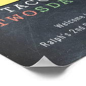 Taco Twosday Chalkboard Affiche de bienvenue d'ann (Coin)