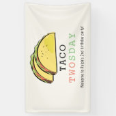 Taco Twosday Dinsdagcrème 2e Verjaardag Welkom Spandoek (Verticaal)