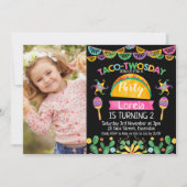 Taco Twosday Mexicaine 2e anniversaire Invitation (Devant)