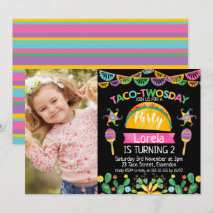 Taco Twosday Mexicaine 2e anniversaire Invitation