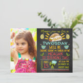 Taco Twosday Photo Anniversaire Invitations (Debout devant)