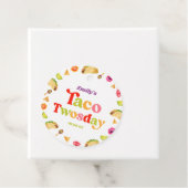 Taco Twosday Taco dinsdag 2e verjaardagsfeest Bedankjes Labels (In situ)