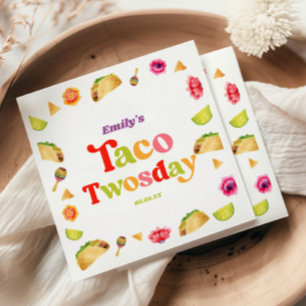 Taco Twosday Taco dinsdag 2e verjaardagsfeest Servet
