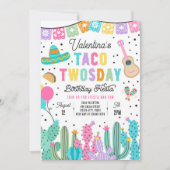 Taco Twosday Verjaardag Fiesta 2e Verjaardag Feest Kaart (Voorkant)