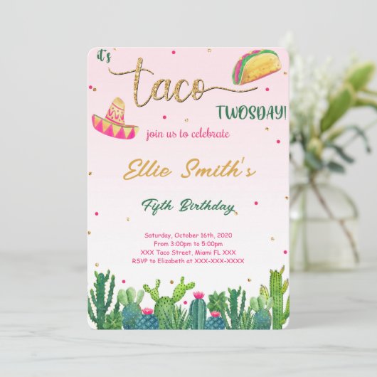 Taco Uitnodiging (Staand voorkant)