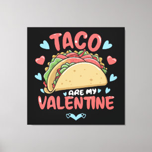 Taco-valentijn Canvas Afdruk