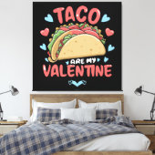 Taco-valentijn Canvas Afdruk (Insitu (Slaapkamer))
