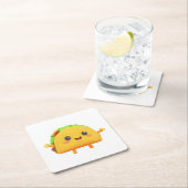 Taco Vierkante Kartonnen Onderzetter (Insitu)