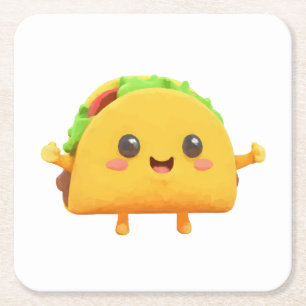 Taco Vierkante Kartonnen Onderzetter