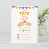 Taco Vrijgezellenfeest fiesta/ Taco'Bout Love Kaart (Staand voorkant)