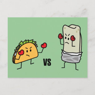 Taco vs burrito briefkaart