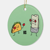 Taco vs burrito keramisch ornament (Links)