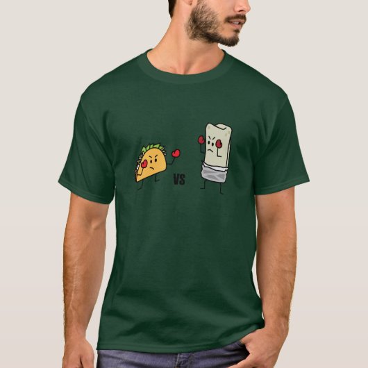 Taco vs Burrito T-shirt (Voorkant)