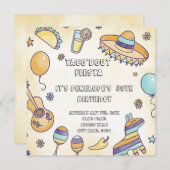 Taco'about Anniversaire Fête Invitation (Devant / Derrière)