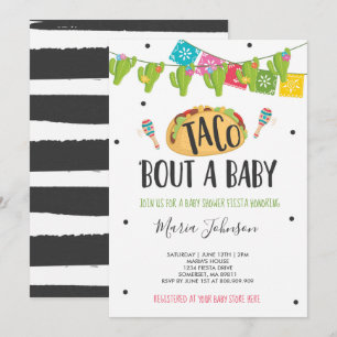 Taco'Bout A Baby Fiesta Baby shower Kaart