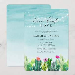 Taco'Bout Love Cactus Fiesta Verloving Kaart