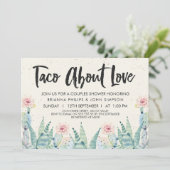 Taco'Bout Love Couples Shower Uitnodiging (Staand voorkant)