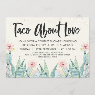 Taco'Bout Love Couples Shower Uitnodiging