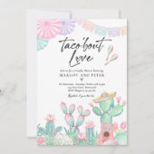 Taco'Bout Love Fiesta Couples Shower Cactus Kaart (Voorkant)