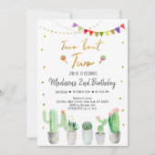 Taco'Bout Two Gold Fiesta Birthday Kaart (Voorkant)