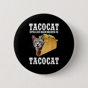 Tacocat achterstevoren gespeld is Tacocat Funny Ca Ronde Button 5,7 Cm