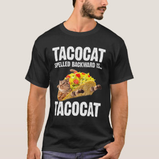 Tacocat achterstevoren gespeld is tacocat  Kattenl T-shirt