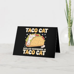 Tacocat achterstevoren gespeld Taco Cat Mexicaans Bedankkaart