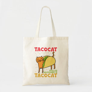 Tacocat achterstevoren gespeld tacos katten Cinco  Tote Bag