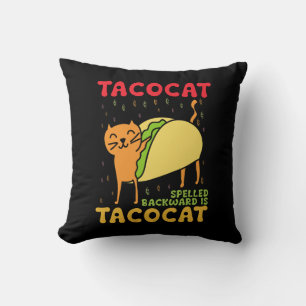 Tacocat achterstevoren Tacos Cats Cinco De Mayo Kussen