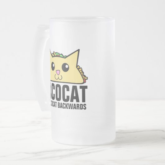 Tacocat Backwards Matglas Bierpul (Voorkant links)
