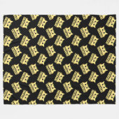 Tacocat Black II Fleece Blanket Deken (Voorkant (Horizontaal))