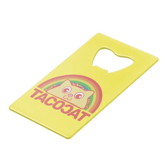 Tacocat Deluxe Kredietkaart Flessenopener (Voorkant Gekanteld)