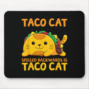 Tacocat gespeld achterwaarts Shirt Taco Cat Cinco  Muismat