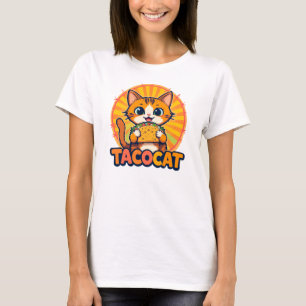 Tacocat Retro -  Taco cat Comic Quote T-shirt
