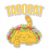Tacocat Schattige Kat Tacos Sticker (Voorkant)