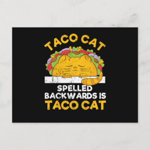 Tacocat speld backwards is Taco Cat Briefkaart