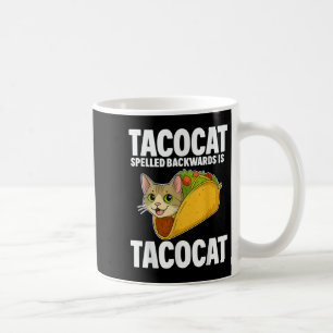 Tacocat Spelde Achterwaarts Funny Cat Gifts Mannen Koffiemok
