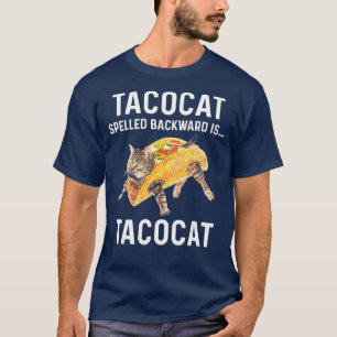 Tacocat Spelde Backward is tacocat Love Cat T-shirt