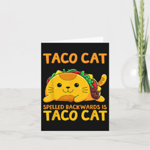 Tacocat Spelde Ckwards Shirt Taco Cat Cinco de Ma Kaart