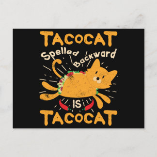 Tacocat Spelling Backwards Cinco de Mayo Cat Taco Briefkaart
