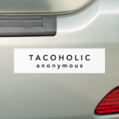 TACOHOLIC anoniem Bumpersticker (Op auto)