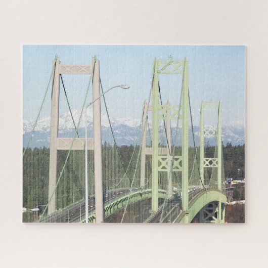 Tacoma versmalt bruggen landschap legpuzzel (Horizontaal)