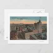 Tacoma, WA - Bird's Eye Uitzicht of Downtown Briefkaart (Voorkant / Achterkant)