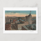 Tacoma, WA - Bird's Eye Uitzicht of Downtown Briefkaart (Voorkant)